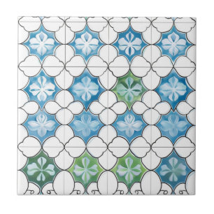 Carreau Motif Carrelage Abstrait bleu vert