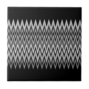 Carreau Motif Chevron noir et blanc
