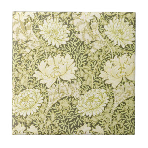 Carreau Motif Chrysanthème de William Morris Vintage