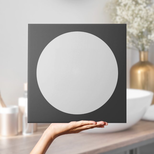 Carreau Motif circulaire complet (Modern Circle Black and White Geometric Tile
)