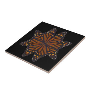 Carreau Motif circulaire des ailes de papillon monarque