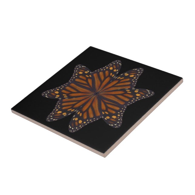 Carreau Motif circulaire des ailes de papillon monarque  (Côté)