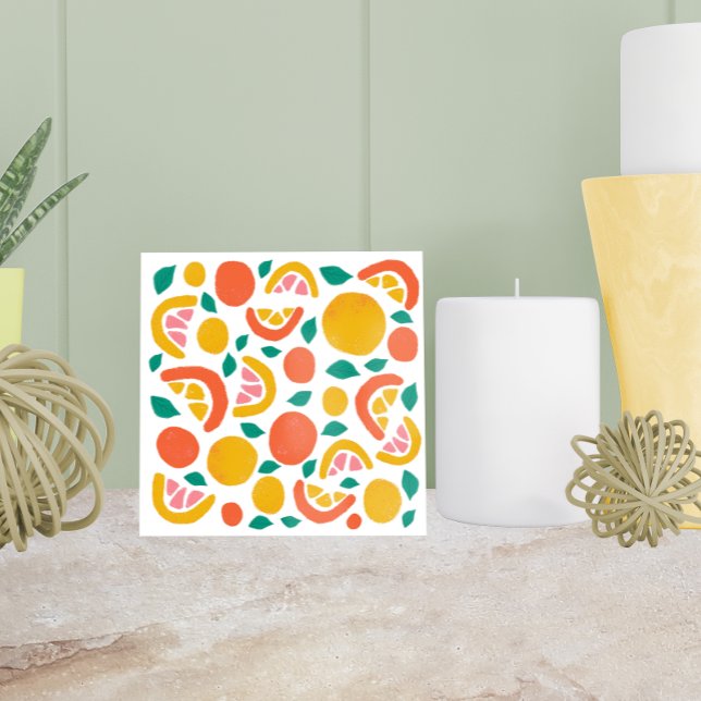 Carreau Motif Citron Orange Pamplemousse (Créateur téléchargé)