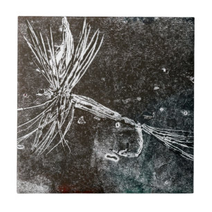 Carreau Motif classique à mouche sèche pour truite et bass