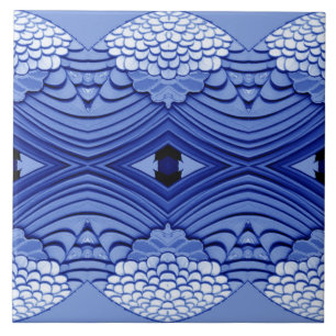 Carreau Motif classique bleu et blanc moderne