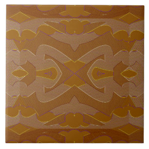Carreau Motif classique couleur marron vintage