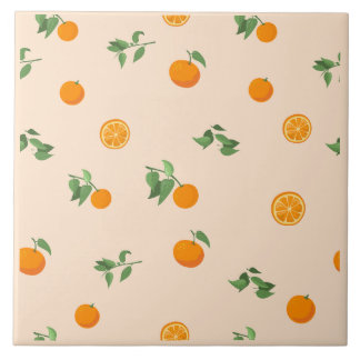 Carreau Motif classique de citrus fruit orange