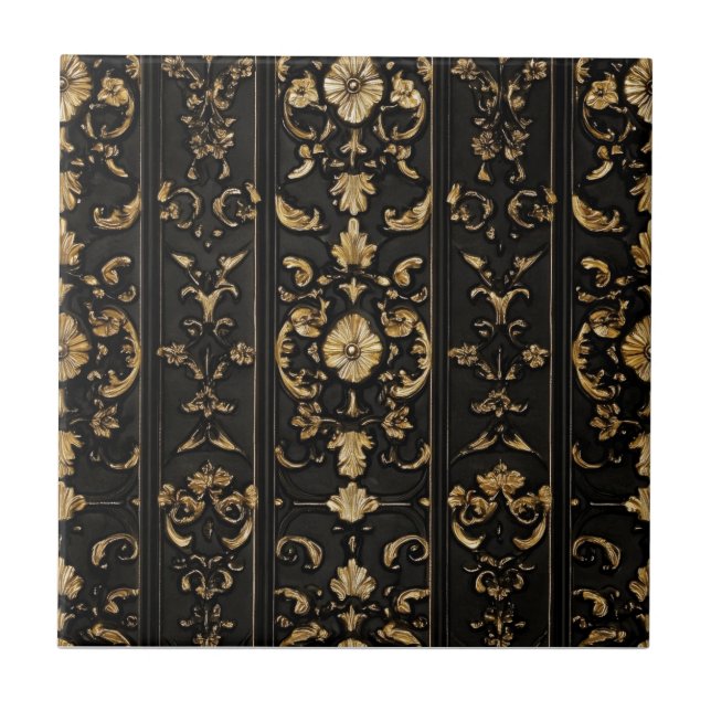 Carreau Motif classique foncé élégant (Devant)