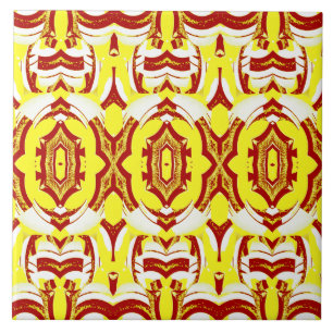 Carreau Motif classique jaune et marron moderne