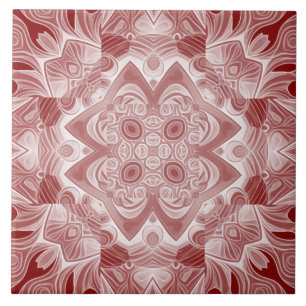 Carreau Motif classique rouge et blanc vintage