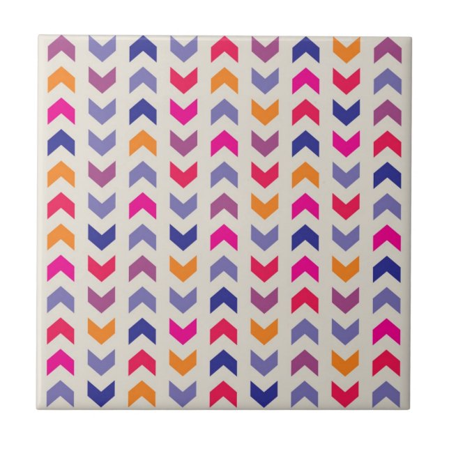 Carreau motif coloré Aztec Chevron (Devant)