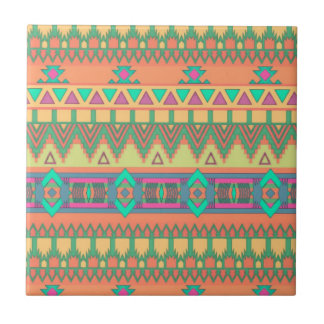 Carreau Motif coloré de la tribu Aztec Ikat de Chevron Zig