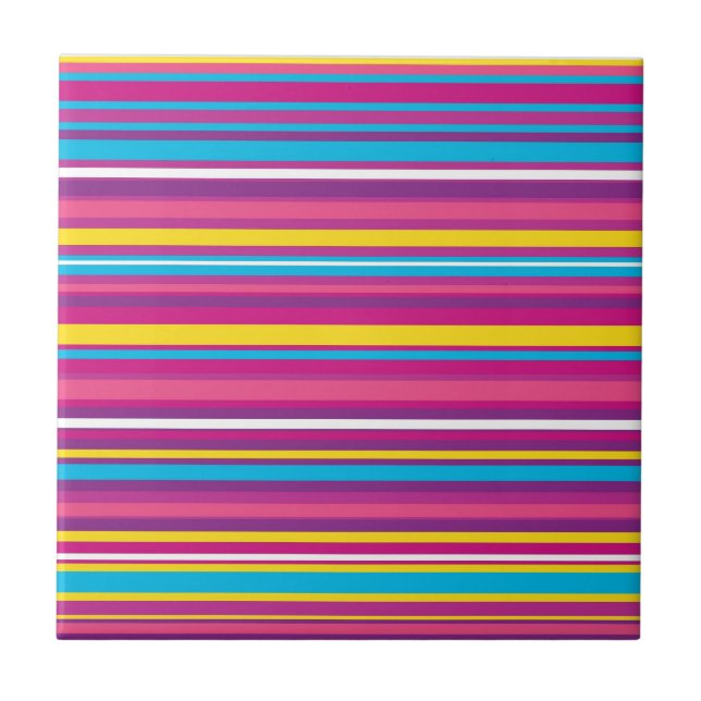 Carreau Motif coloré de rayure (Devant)