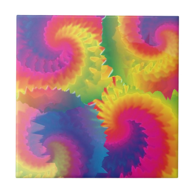 Carreau Motif Cool Rainbow Tie Dye (Devant)