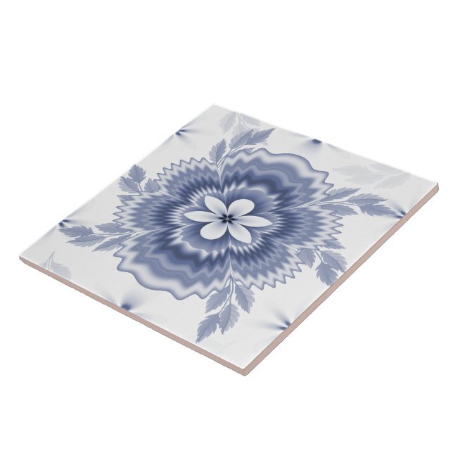 Carreau Motif couleur bleu blanc (Côté)