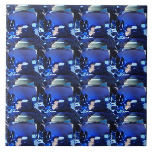 Carreau Motif Coupe Sapphire Bleu
