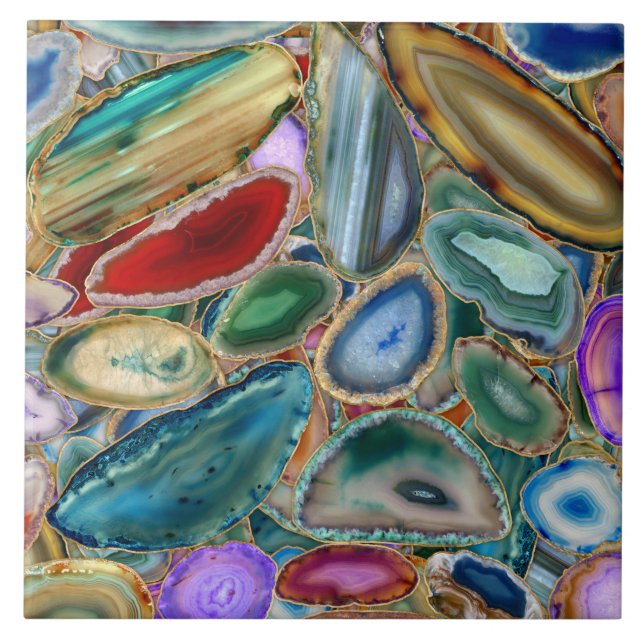 Carreau Motif cristal Geodes - Multicolor (Devant)