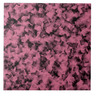 Carreau Motif Cubisme Noir Rose