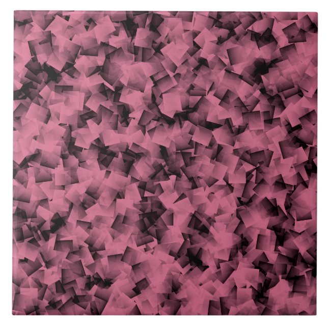 Carreau Motif Cubisme Noir Rose (Devant)