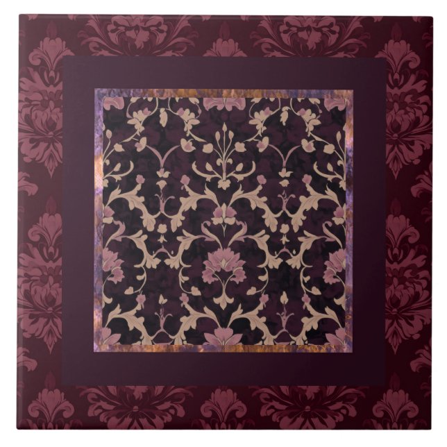 Carreau Motif Damas sans texture (Devant)