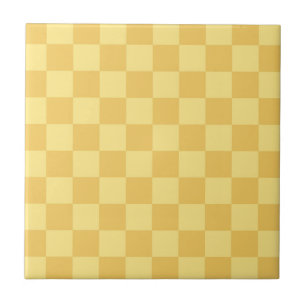 Carreau Motif damier jaune