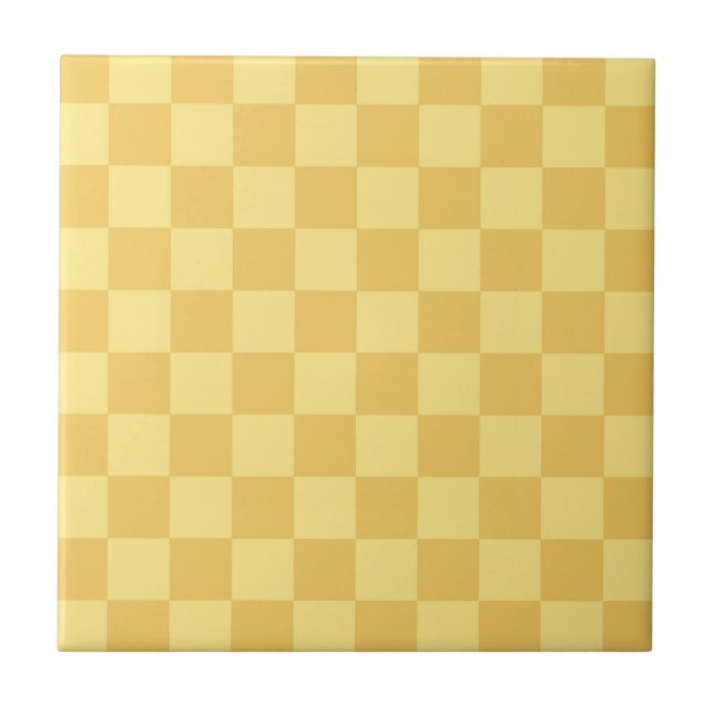 Carreau Motif damier jaune (Devant)