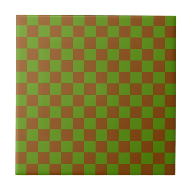 Carreau Motif damier pomme caramel (Devant)