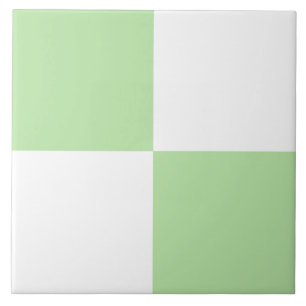 Carreau Motif damier vert blanc