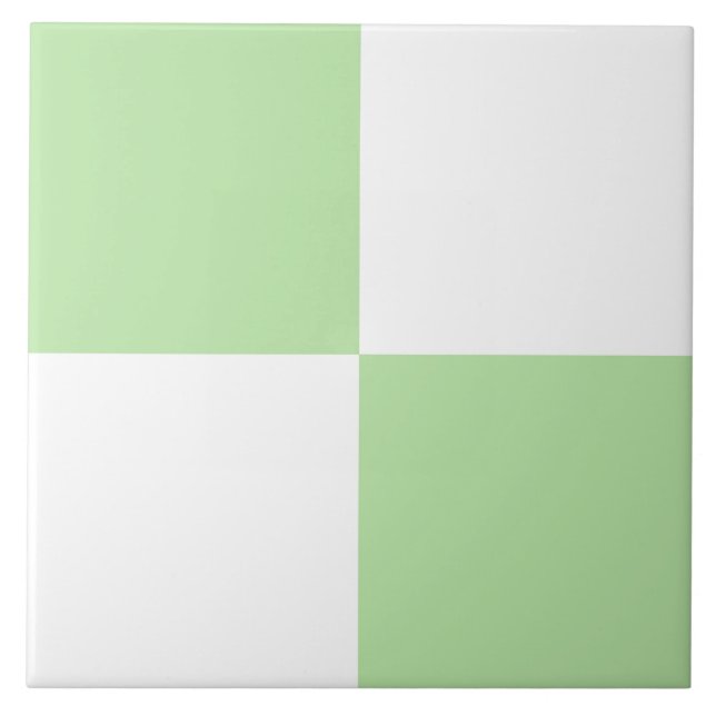 Carreau Motif damier vert blanc (Devant)