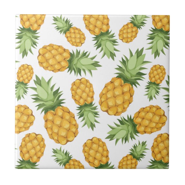 Carreau Motif d'ananas de bande dessinée (Devant)