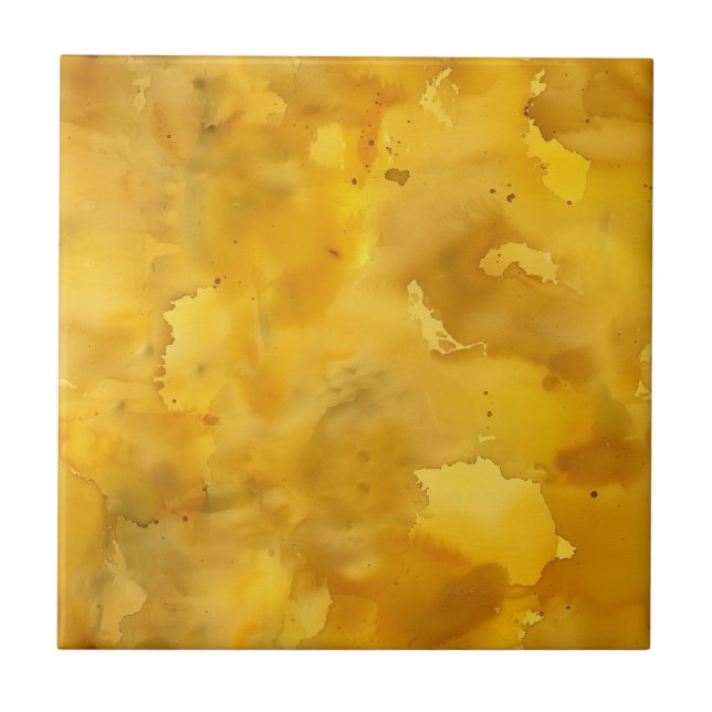 Carreau Motif d'aquarelle de ton terrestre (Devant)