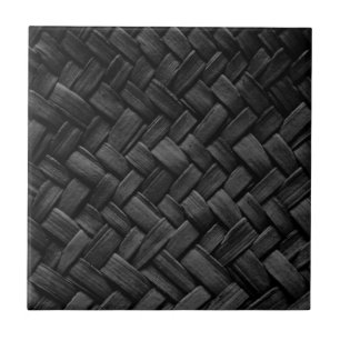 Carreau motif d'armure de panier noir