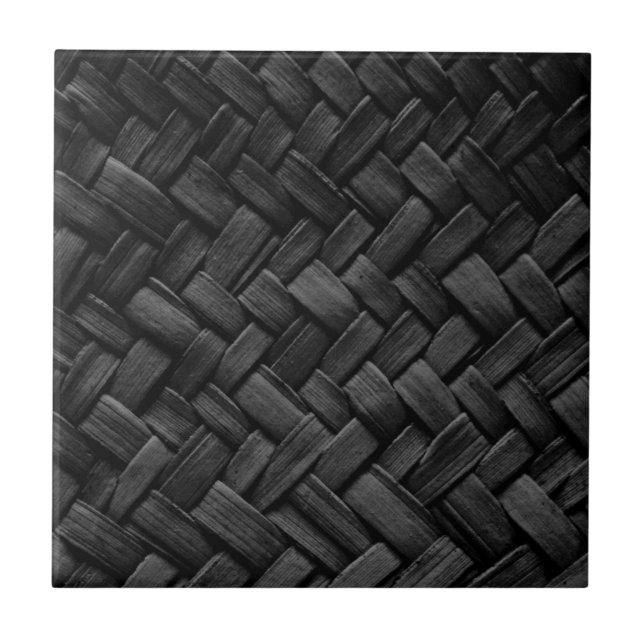 Carreau motif d'armure de panier noir (Devant)