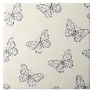 Carreau Motif d'art en ligne de papillon