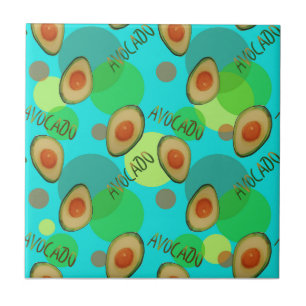 Carreau Motif d'avocat frais et amusant