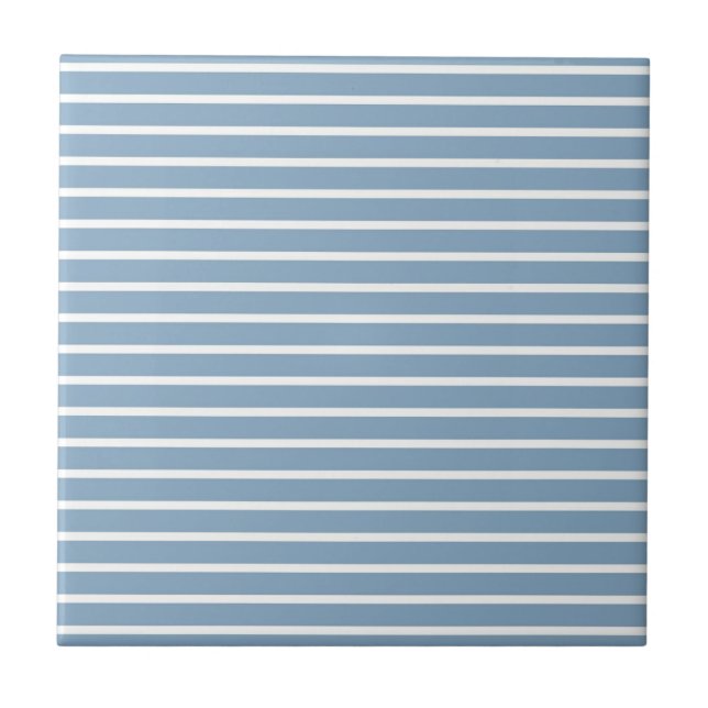 Carreau Motif de bande horizontale bleue (Devant)