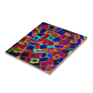 Carreau Motif de blocs bokeh abstraits colorés