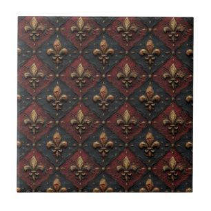Carreau Motif de bois sculpté gothique (2)