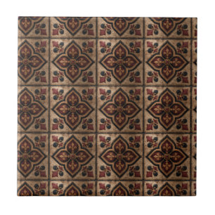 Carreau Motif de bois sculpté gothique (3)