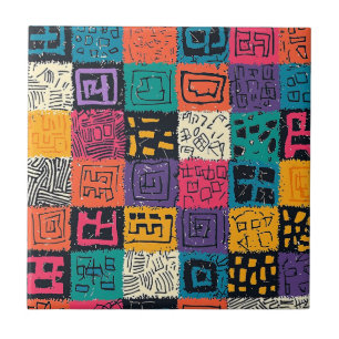 Carreau Motif de boîte coloré vibrant