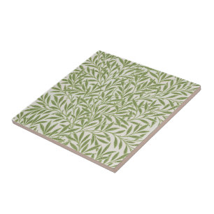Carreau Motif de branches feuillues vertes