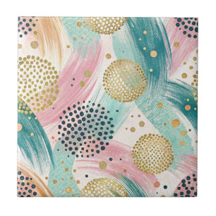 Carreau Motif de brosse et de point Abstrait - Accents Gol