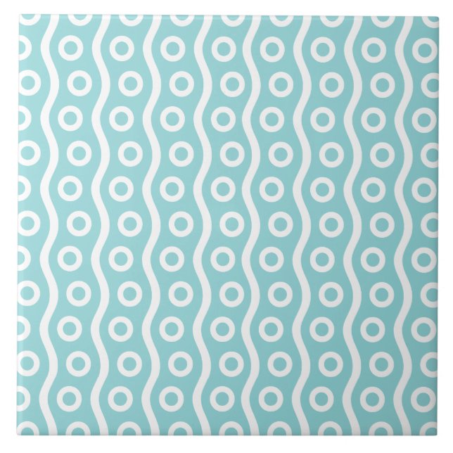 Carreau Motif de bulle moderne du milieu du siècle rétro (Devant)
