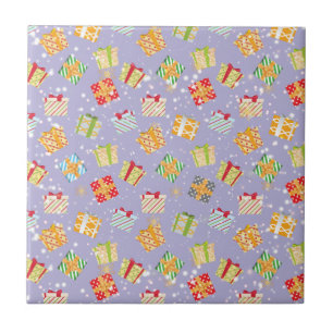 Carreau motif de cadeaux de Noël