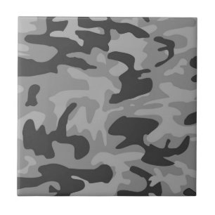 Carreau Motif de camouflage gris Camo