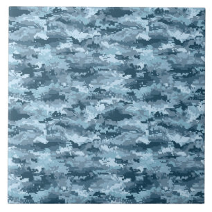 Carreau motif de camouflage pixelisé militaire