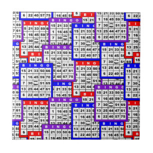 Carreau Motif de cartes de bingo
