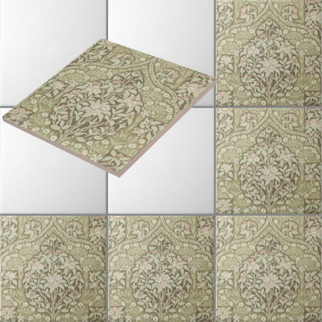 Carreau Motif de cerisiers en fleurs vintage (Créateur téléchargé)