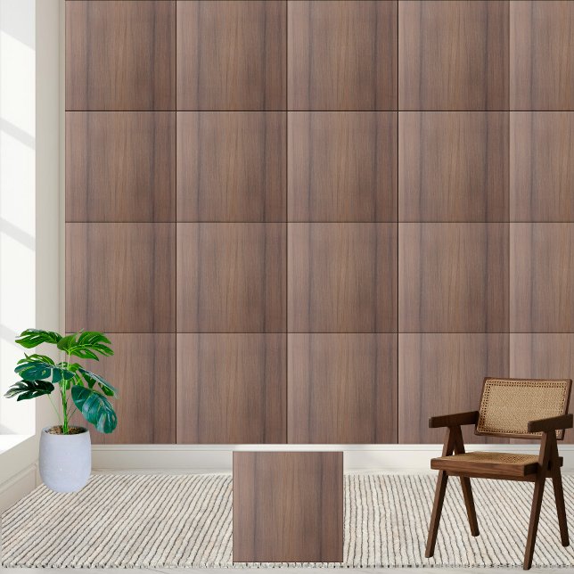 Carreau Motif de chêne Brown - Grain de bois rustique (Brown Oak Pattern - Rustic Wood Grain Ceramic Tile)