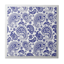 Motif de Chine bleu et blanc avec Paisleys Designs